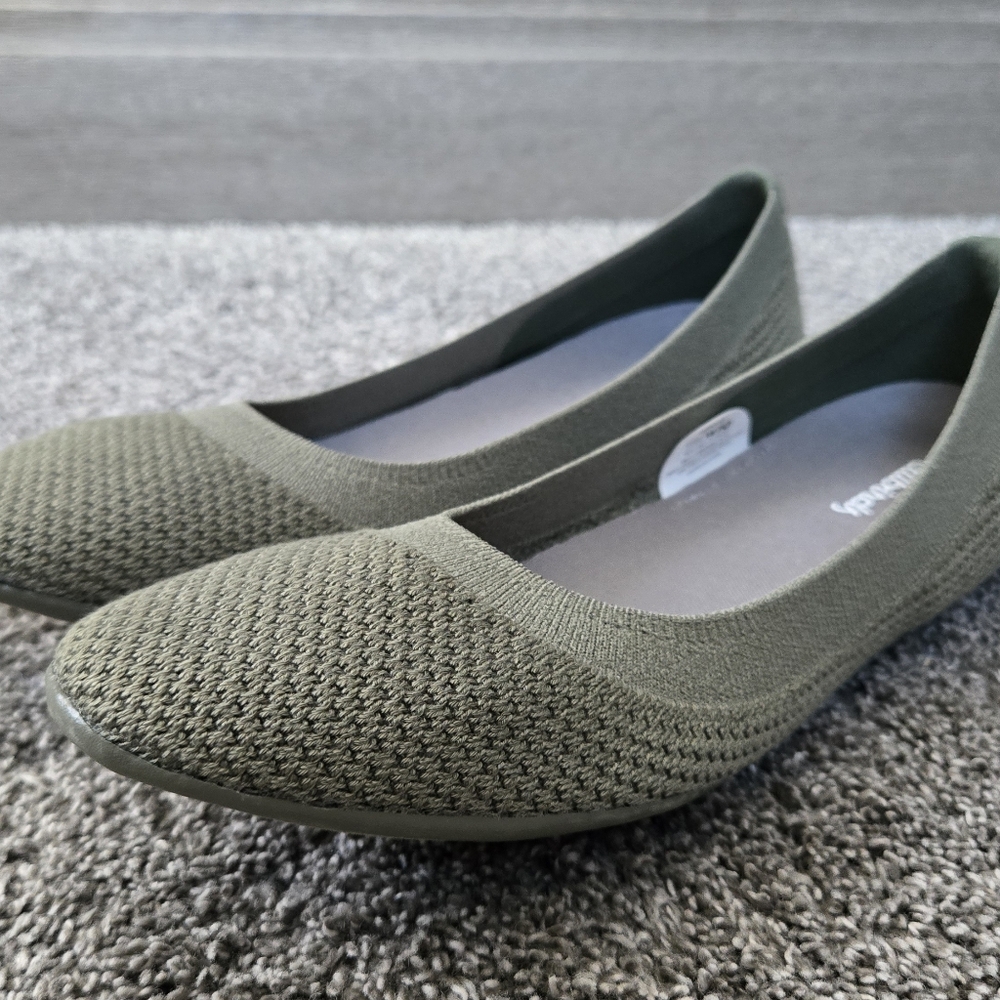 Allbirds Tree Breezer Women's Ballet Flats NEW size 8.5 in Rugged Green - Picture 6 of 10